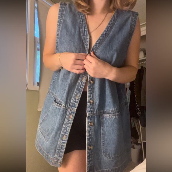 Blue true denim vest! Size large! - Picture 4 of 4